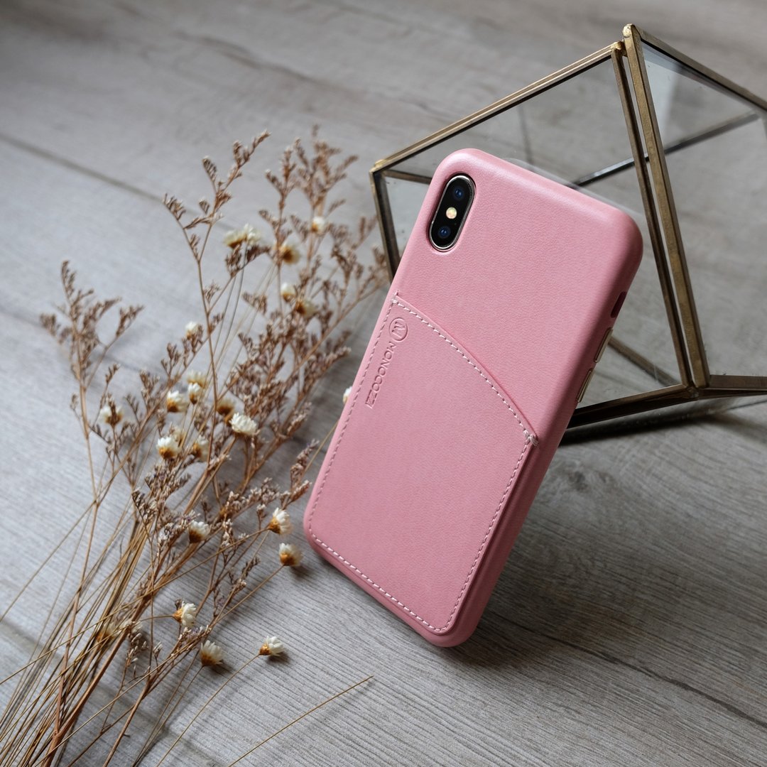 POSH | 仿真皮手机壳 - iPhone X - Coral - 其他 - 人造皮革 