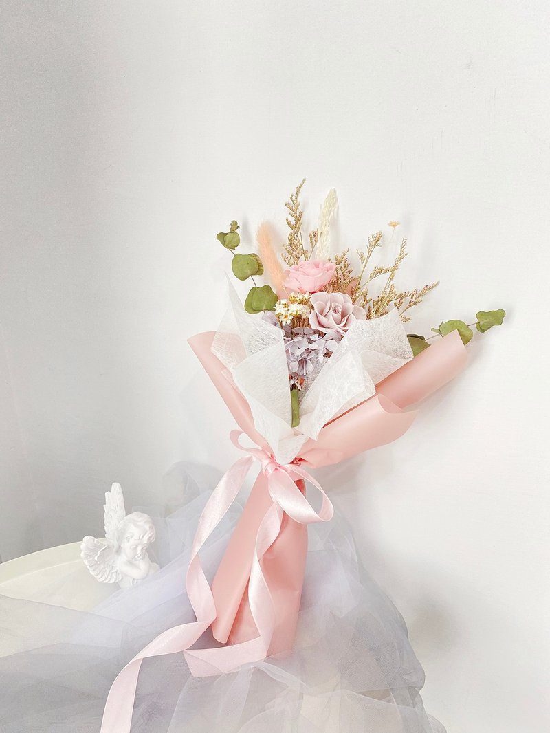 气质婉约永生花束 不凋花束/生日花束/情人花束 - 干燥花/捧花 - 植物．花 粉红色