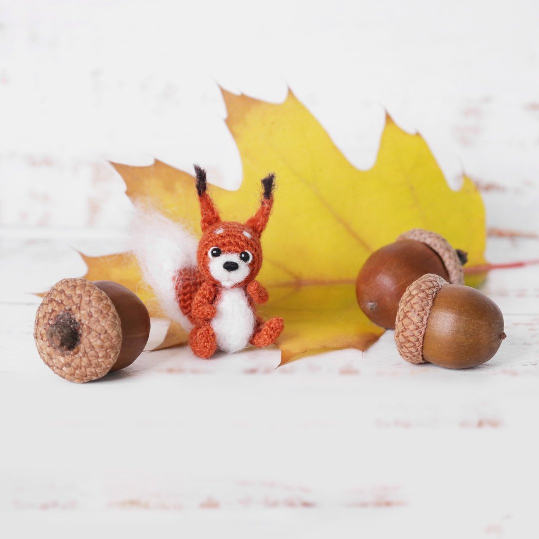 Crochet pattern Micro Squirrel, PDF Digital Download, DIY mini amigurumi - 手工艺教程/工具书 - 其他材质 