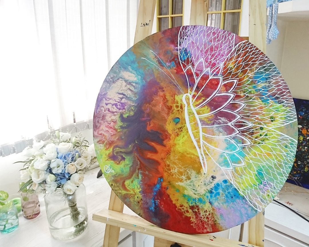 蝴蝶绘画－做你自己 - 订制画像 - 棉 多色