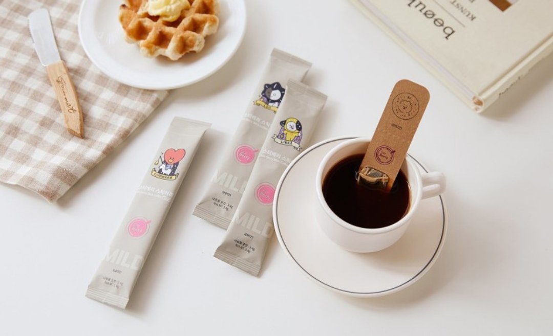 韩国 BT21 手冲棒状咖啡 中焙 8入/盒 | 预购 - 手工饼干 - 新鲜食材 
