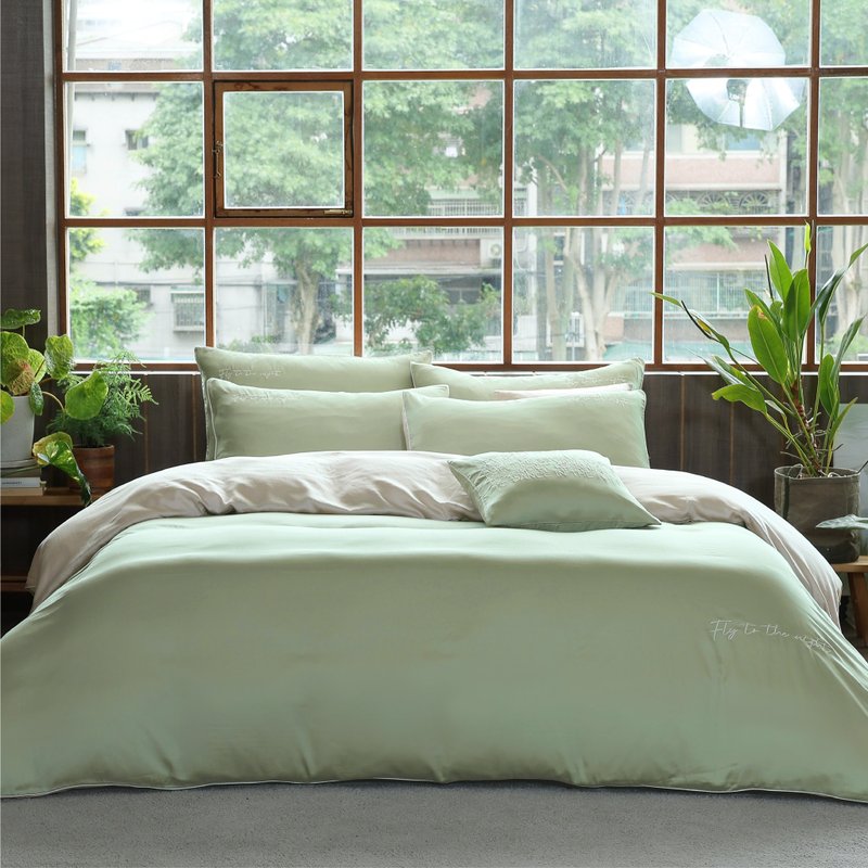 航向好眠 天丝 60支 床包 被套 枕头套 两用被套 床单 漫漫绿茵 - 寝具 - 其他材质 