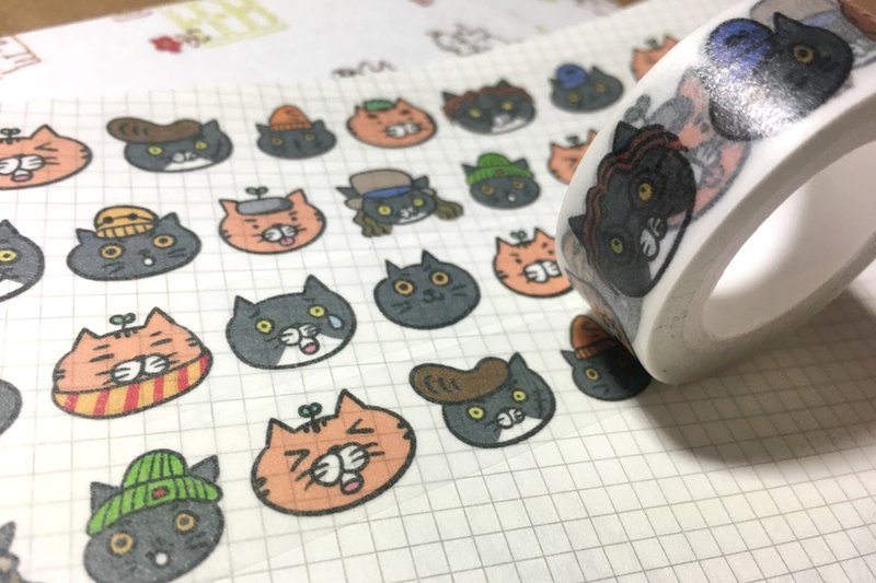三只猫纸胶带 - 纸胶带 - 纸 多色