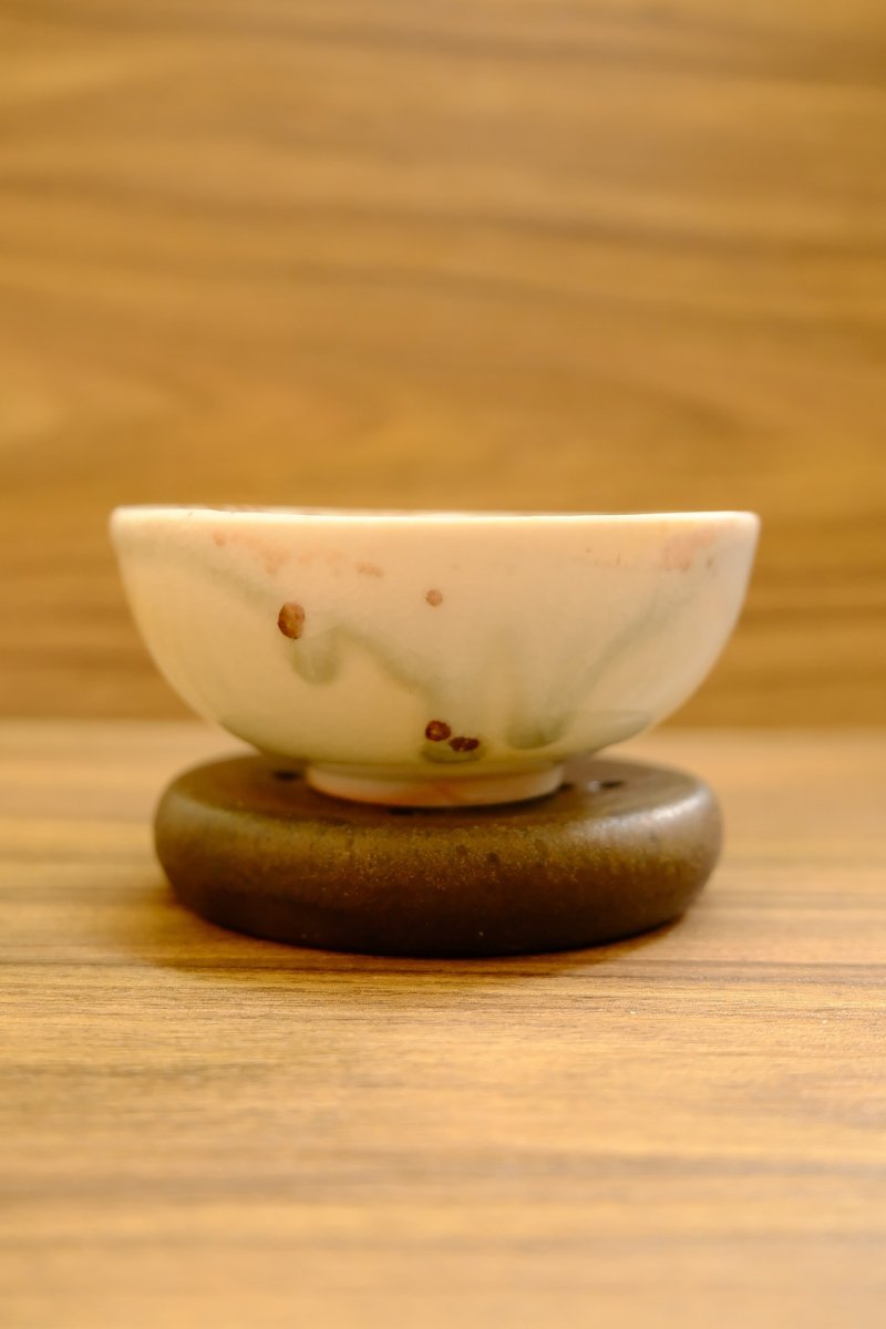 柴烧茶杯 - 落灰志野结晶茶杯 茶具 茶杯 - 陶艺 - 陶 蓝色