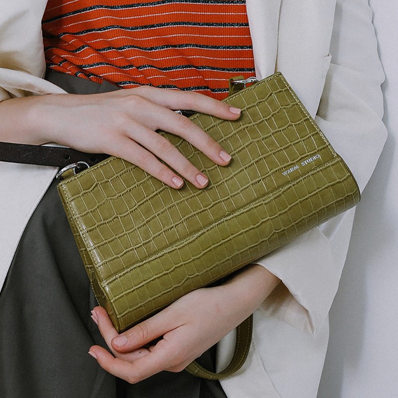 暹罗胯下包鳄鱼纹 七夕款送闺蜜朋友洋气时尚单肩 - 侧背包/斜挎包 - 真皮 