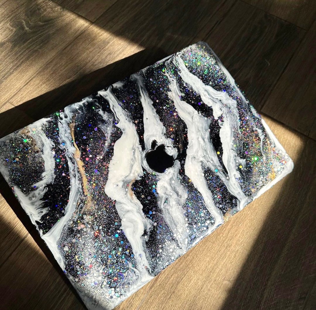 Macbook glitter case - 电脑配件 - 树脂 黑色