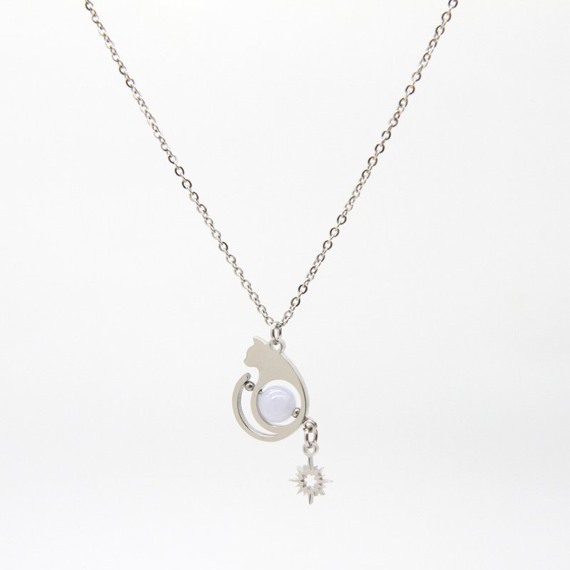 LunaWhisker 猫咪星辰喵项链 - 项链 - 不锈钢 