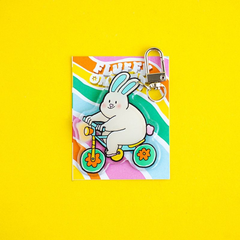 Fluffy Omelet - 钥匙圈/别针/手机夹 - RABBY - 手机座/防尘塞 - 压克力 多色