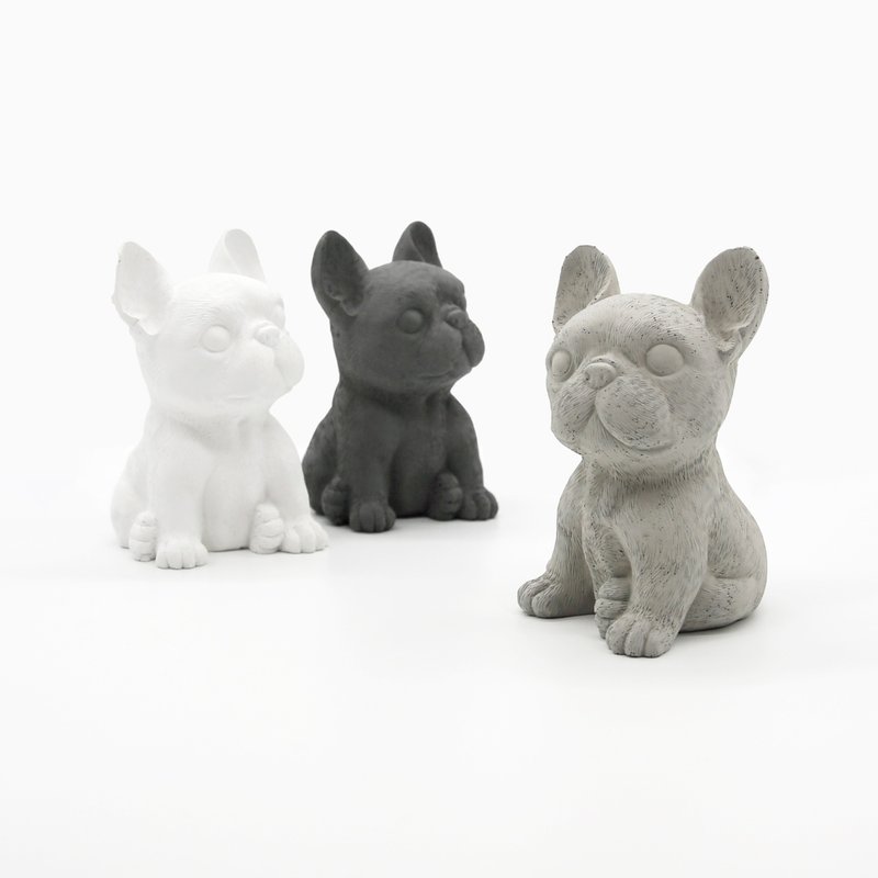 French Bulldog Aroma Stone I 憨萌法斗扩香石 I 水泥 I 附精油 - 香薰/精油/线香 - 水泥 灰色