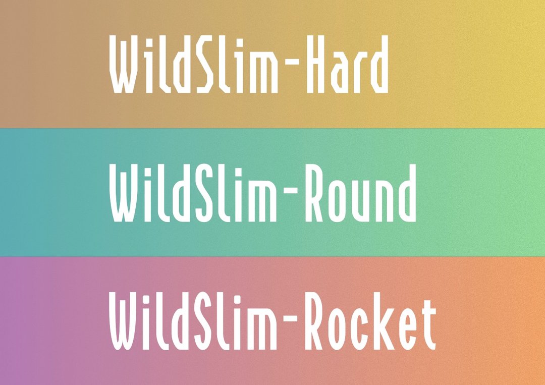 原创英文字体 WildSlim 家族 ( Opentype 格式 ) - 字体设计 - 其他材质 