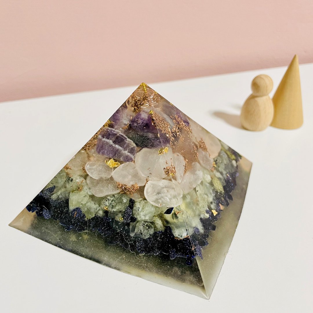 奥刚金字塔/开运招财/orgonite/疗愈 - 摆饰 - 半宝石 多色