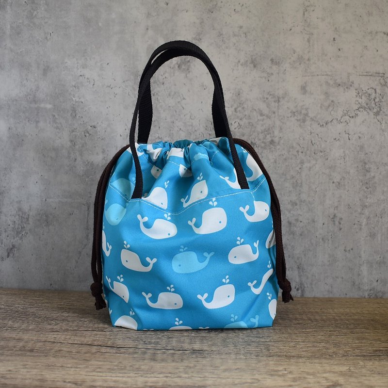 束口提袋/餐袋_鲸鱼 - 手提包/手提袋 - 尼龙 蓝色