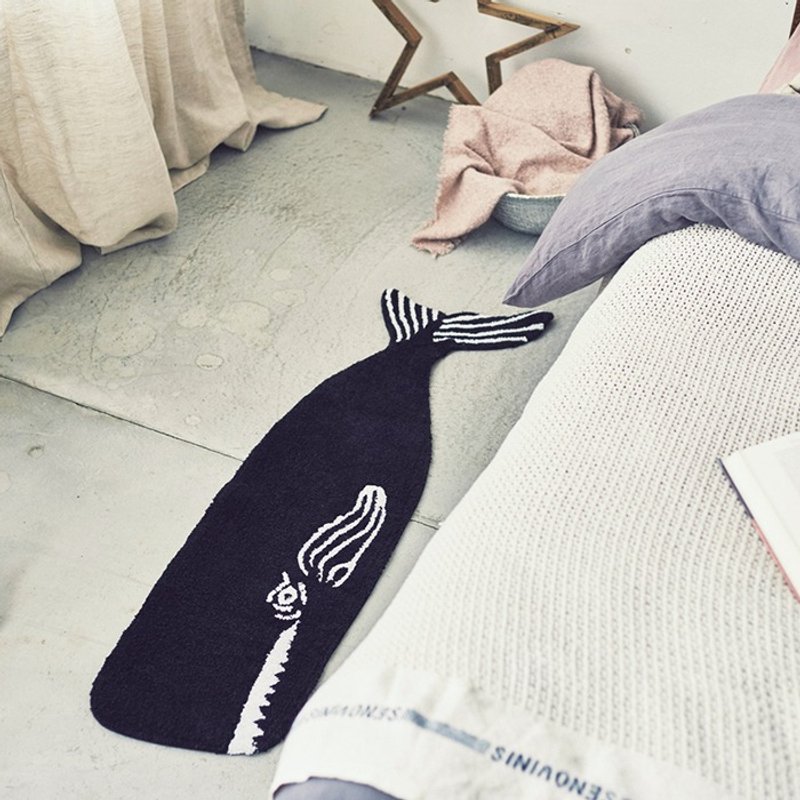 Orland- 抹香鲸地垫 - 地垫/地毯 - 棉．麻 黑色