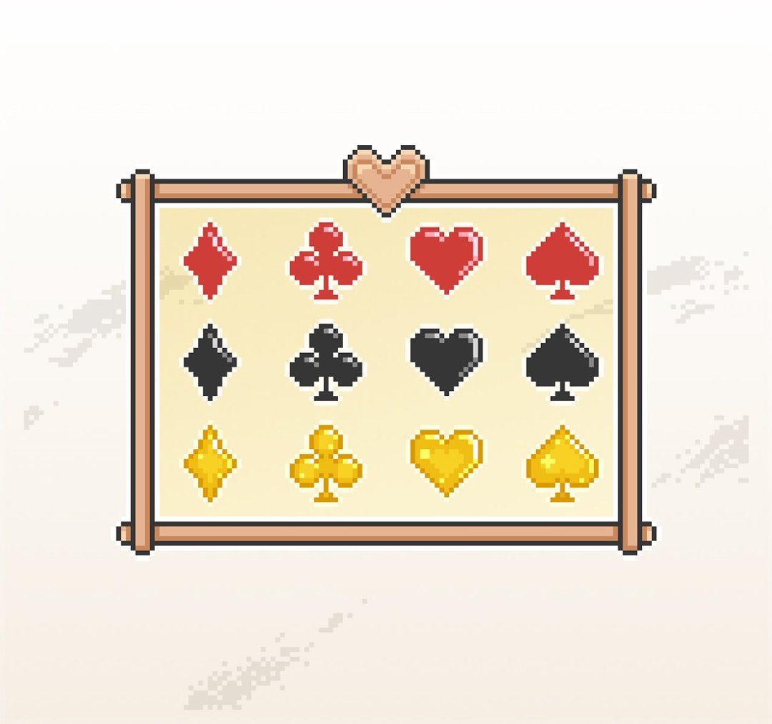 Twitch订阅者徽章及小奇点徽章/忠诚徽章/像素风/扑克符号 - Logo 设计/图案设计 - 其他材质 