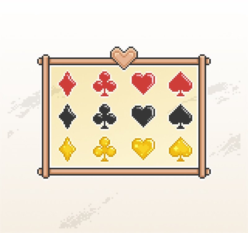 Twitch订阅者徽章及小奇点徽章/忠诚徽章/像素风/扑克符号 - Logo 设计/图案设计 - 其他材质 