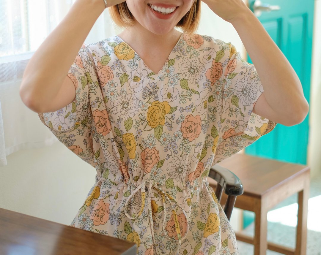 Mamiya Dress : Cotton 棉质洋装 Golden Peony 奶油色 - 洋装/连衣裙 - 棉．麻 黄色