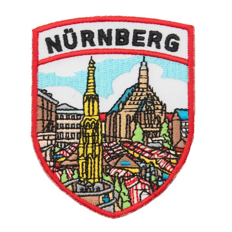 德国 纽伦堡 DIY布标章 补丁 德意志刺绣地标 个性徽章 刺绣布 - 徽章/别针 - 绣线 多色