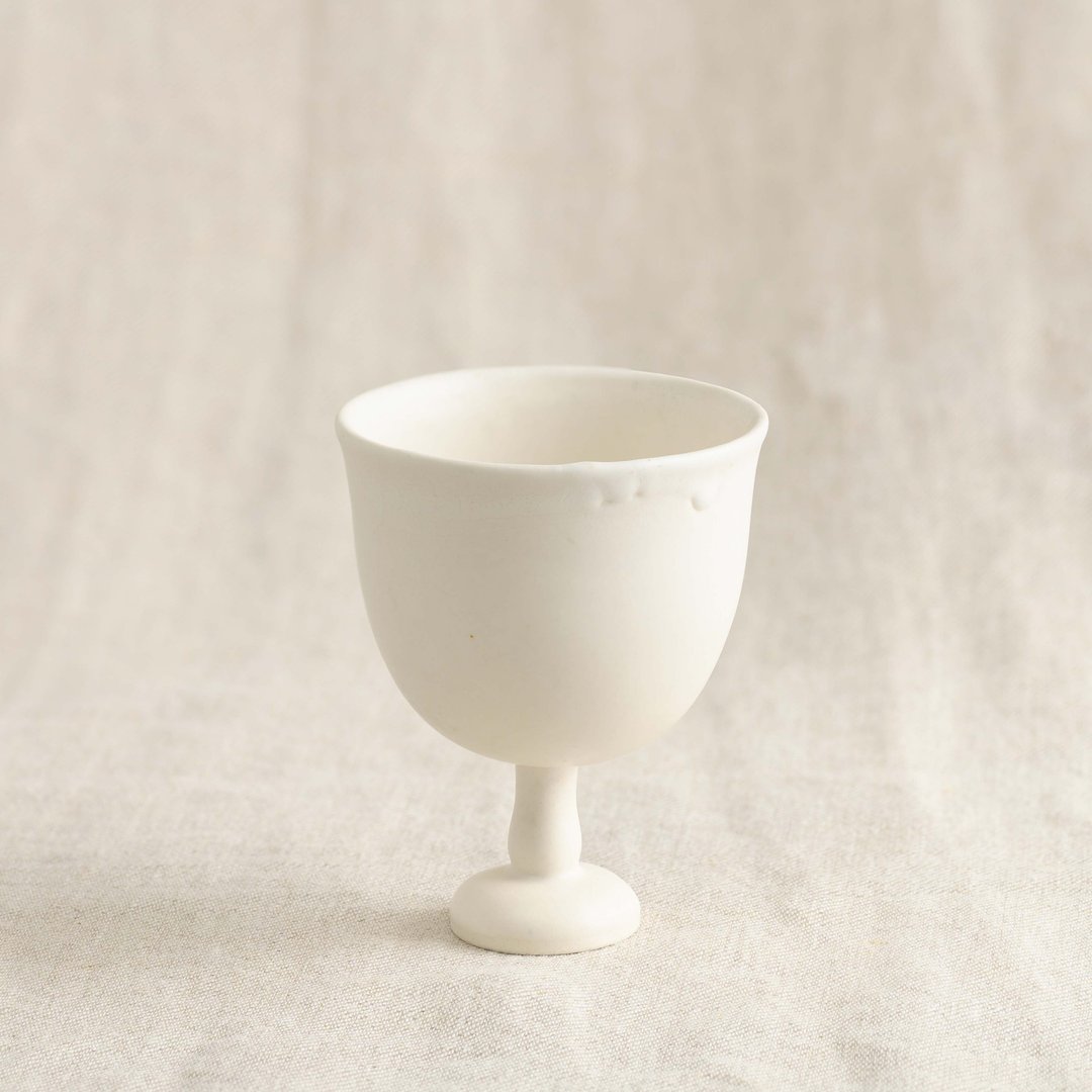 棉花糖 - 高脚杯 - 酒杯/酒器 - 陶 白色