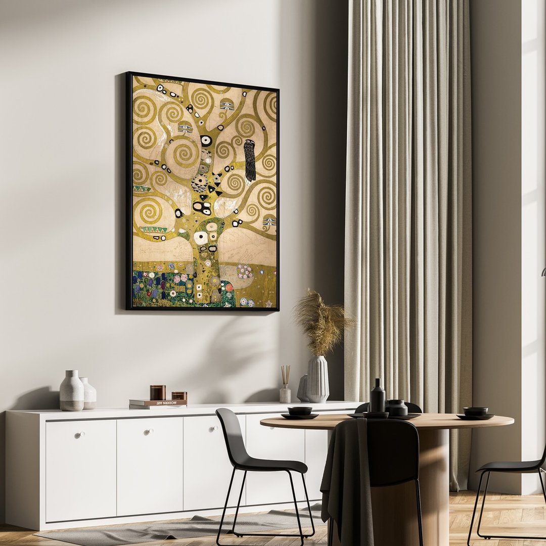 克林姆_生命之树 - 克林姆系列挂画/Tree of Life/几何画/艺术画 - 海报/装饰画/版画 - 棉 金色
