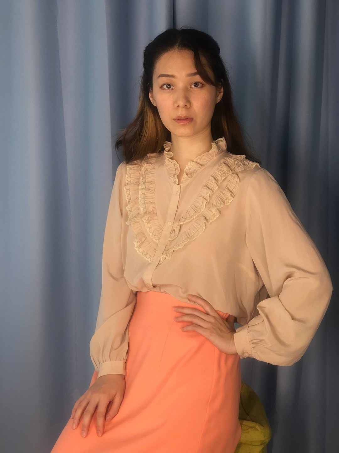 贵族风蕾丝领衬衫 - 女装衬衫 - 其他材质 