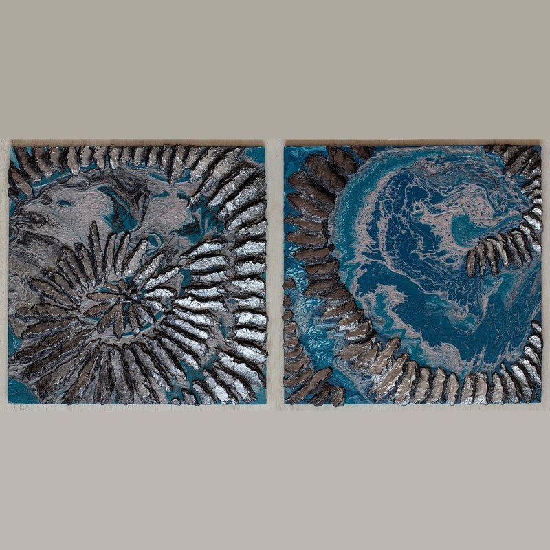 抽象艺术。压克力。在画布上绘画。原来的。蓝色的海洋。海。礼物 - 海报/装饰画/版画 - 压克力 蓝色