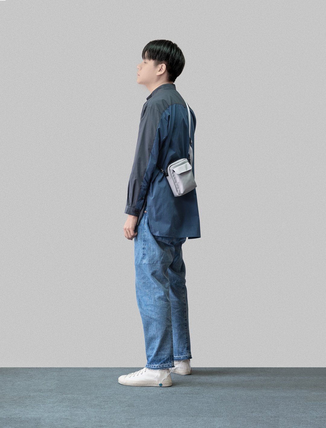 鹰嘴扣斜跨小包 白色方形旅游包 - 侧背包/斜挎包 - 聚酯纤维 白色