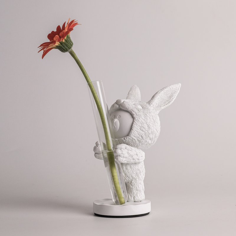 LINE FRIENDS x haoshi 限量版 | 熊大花器 - 花瓶/陶器 - 树脂 白色