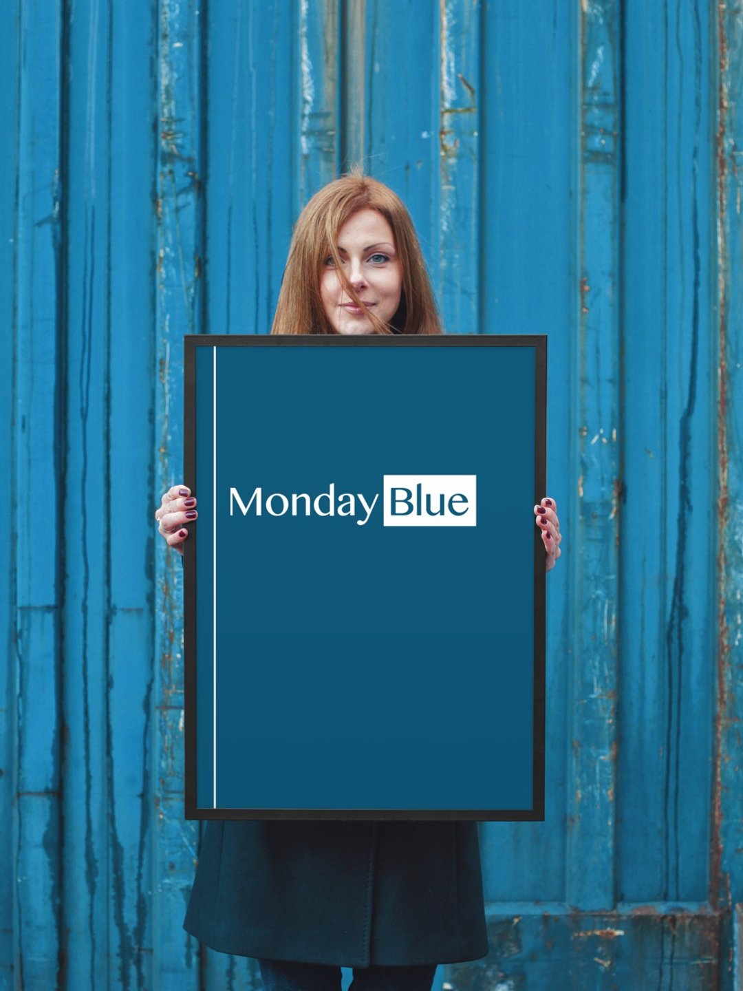 框架海报 - Monday Blue (18" x 24") - 画框/相框 - 纸 蓝色