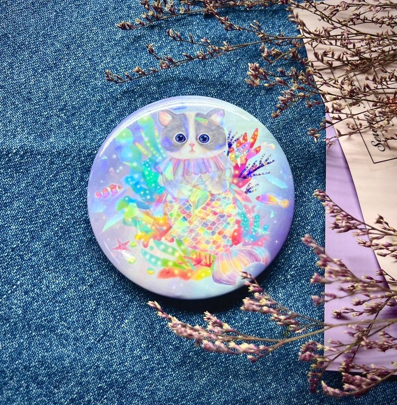 5.8cm激光膜大胸章 - 徽章/别针 - 塑料 多色