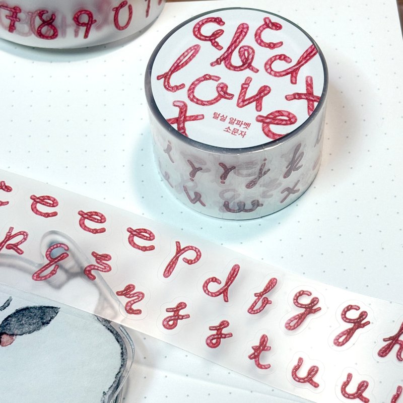 羊毛字母小写 PET 轧型胶带贴纸 - 贴纸 - 其他材质 