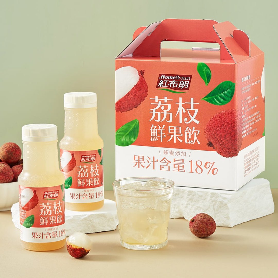 【红布朗】荔枝鲜果饮(6入/盒) 台湾在地食材 中秋礼盒 送礼推荐 - 果汁/蔬果汁 - 新鲜食材 