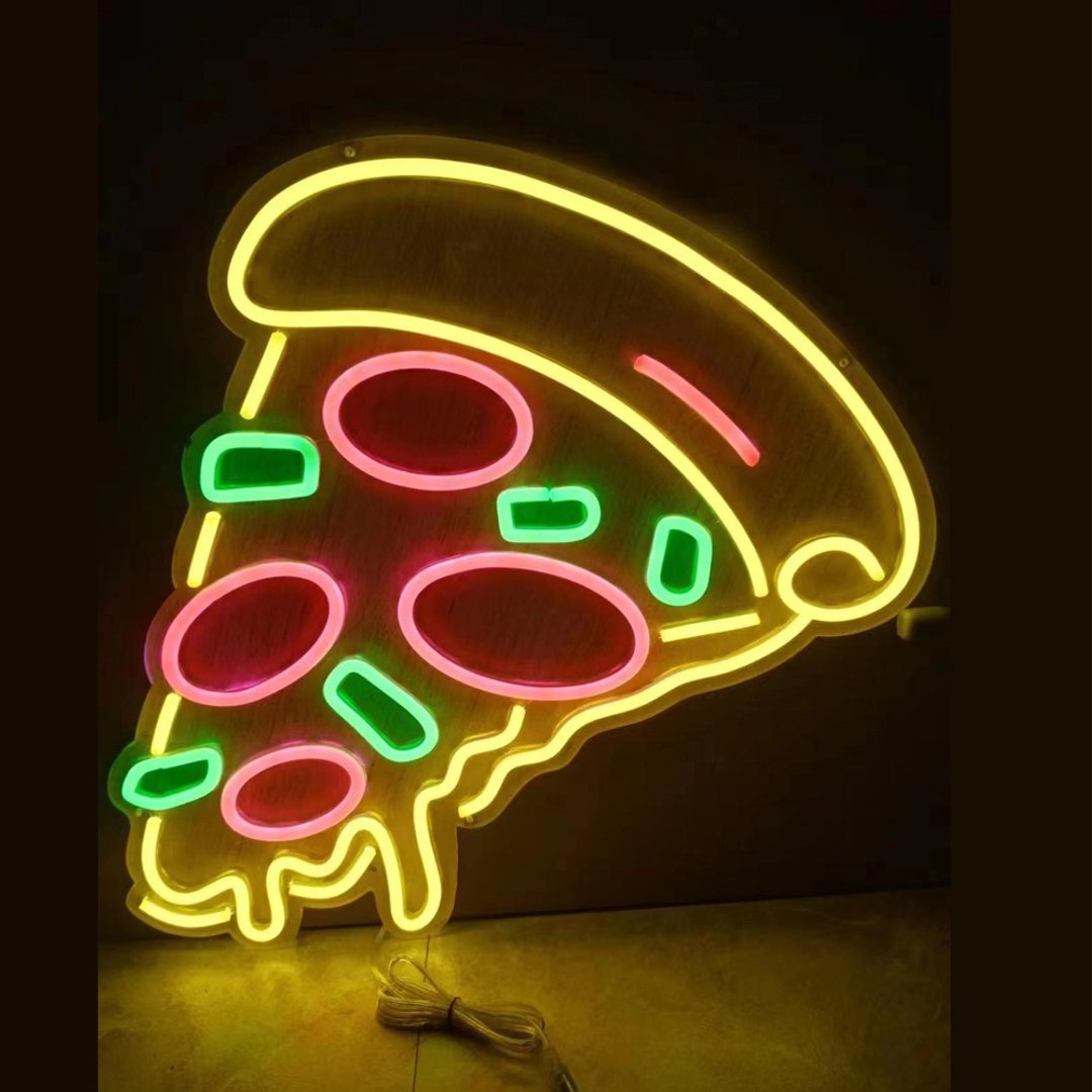 定制化霓虹文字图案灯 | Pizza / Logo定制 | 可调光 | 50cm - 灯具/灯饰 - 压克力 透明