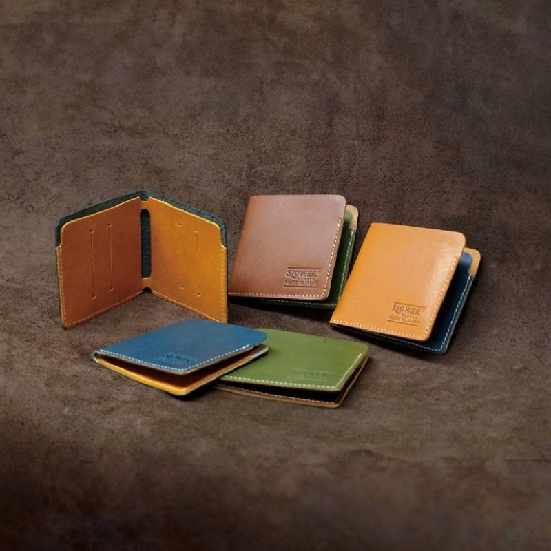 【日本SLOWER】真皮短夹 Kay (四色可选) - 皮夹/钱包 - 真皮 多色