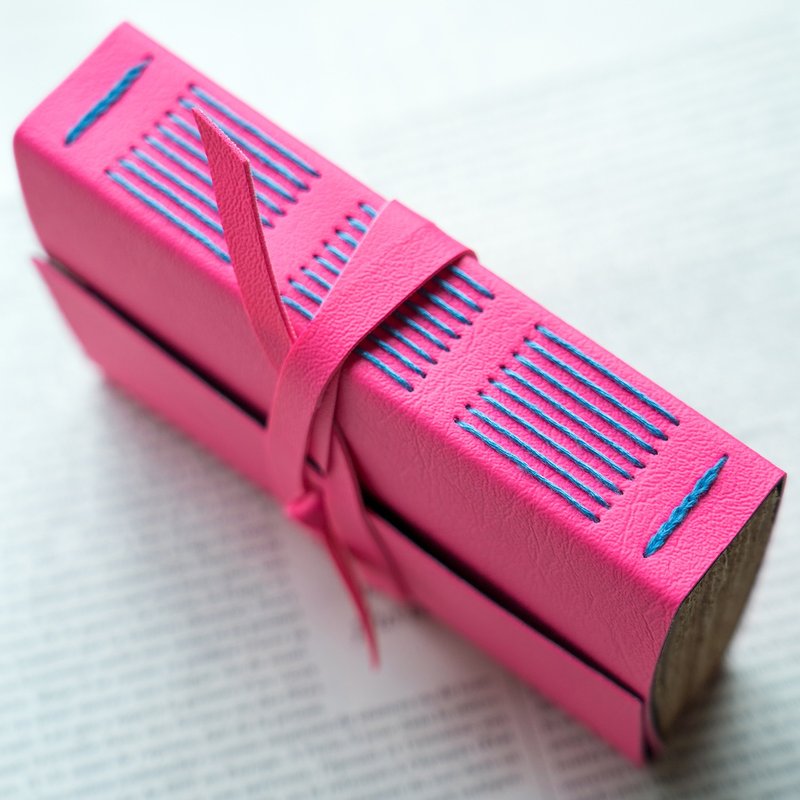 【Colourful no.4】笔记本 Leather Journal, Vintage Bookbinding - 笔记本/手帐 - 人造皮革 