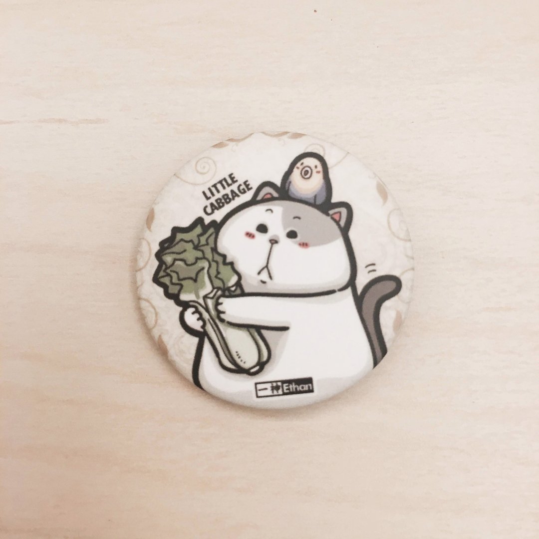 一神猫咪小白菜系列徽章【小白菜】 - 徽章/别针 - 其他金属 多色