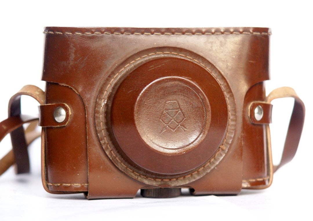 Smena-1 2 2M 3 4 genuine hard case camera bag leather LOMO USSR with strap - 相机 - 真皮 咖啡色