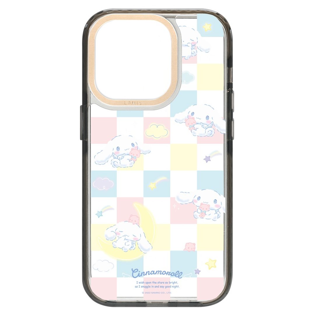 大耳狗 复古棋盘格(晚安版) 透黑框 iPhone 16 15 14 13 Pro Max - 手机壳/手机套 - 环保材料 透明