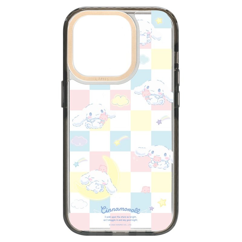 大耳狗 复古棋盘格(晚安版) 透黑框 iPhone 16 15 14 13 Pro Max - 手机壳/手机套 - 环保材料 透明