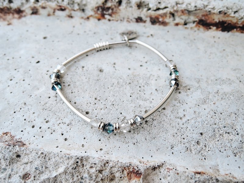 Zhu.水晶DNA组织系列-蓝光 - 手链/手环 - 其他金属 