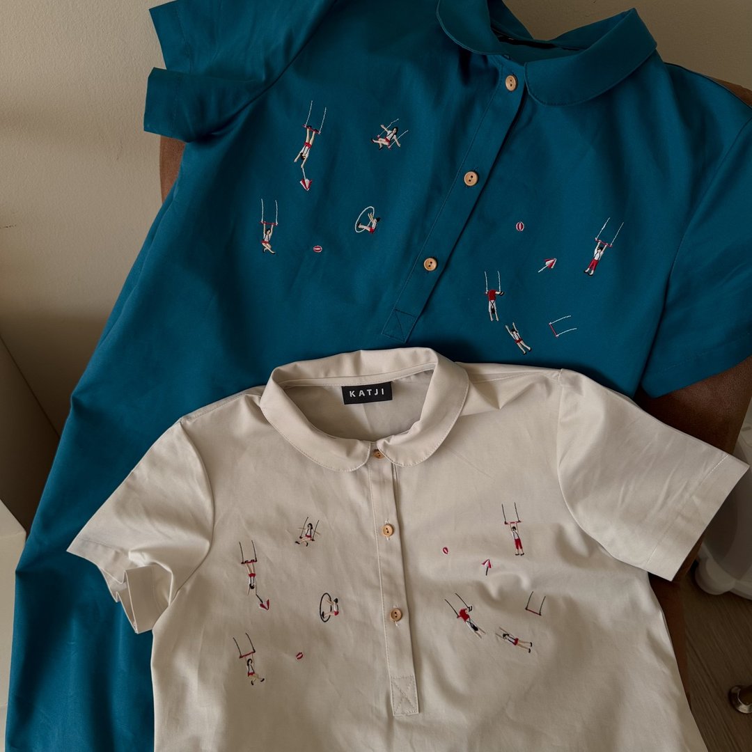 LuLu Dress 莲花领连衣裙 Peacock Blue 浅蓝色 - 洋装/连衣裙 - 棉 蓝色