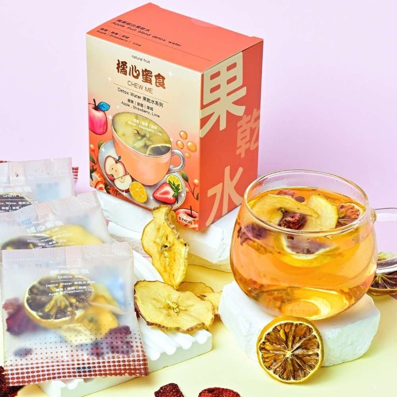 橘心蜜食 台湾特产在地水果干 (苹果综合果干水)果干水系列 - 茶 - 新鲜食材 粉红色