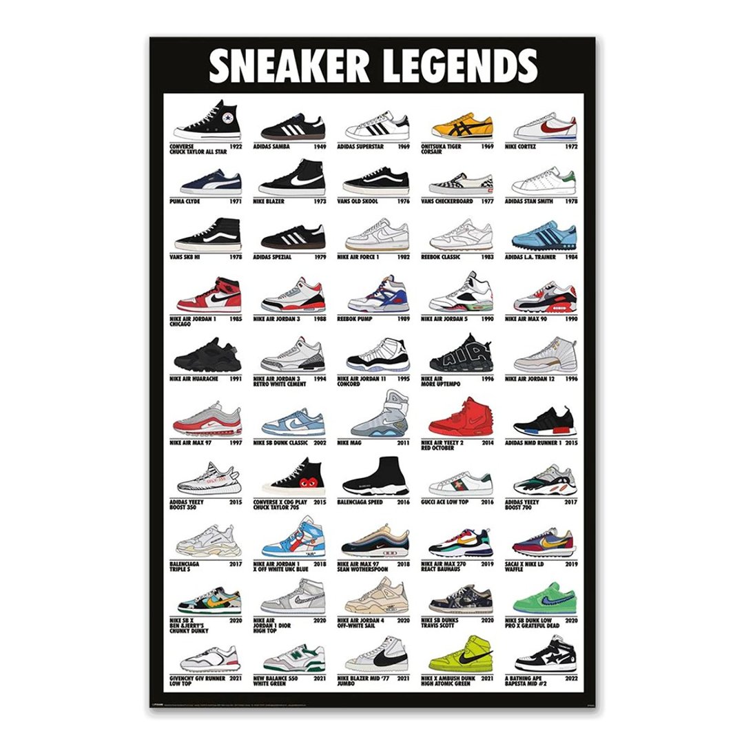 潮鞋传说经典鞋款海报/Sneaker Legends - 海报/装饰画/版画 - 纸 多色