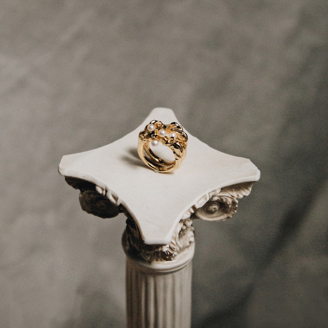 Alpheus River Ring Set 奥菲乌斯河流戒指组 二入 - 戒指 - 铜/黄铜 金色