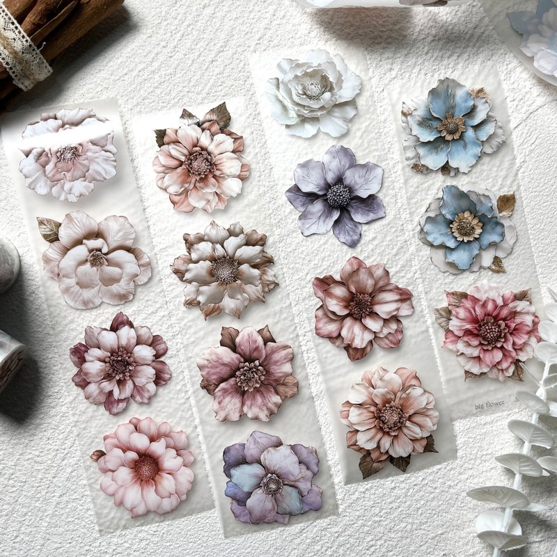 大花纸胶带 - 贴纸 - 其他材质 多色