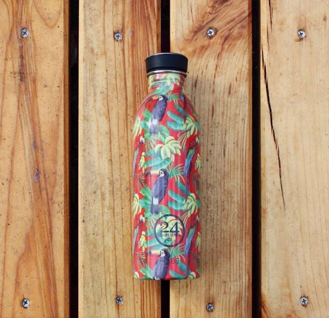 24Bottles Tropical Collection 2016 仲夏限量系列 - Urban Bottle CARIOCA (大嘴鸟) - 重量只有100g的不锈钢水瓶 - 水瓶/水壶 - 其他金属 红色