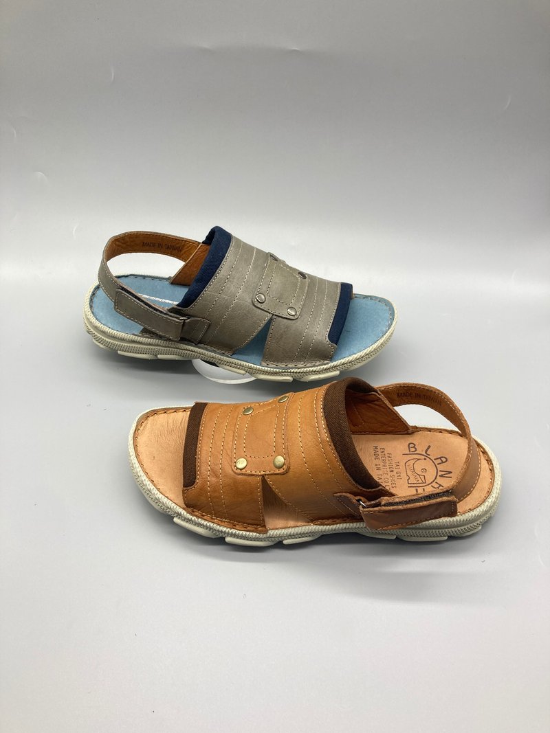 2303 轻量化 个性真皮凉鞋 男手工凉鞋缝线 现货特惠区 - 男女凉鞋 - 真皮 多色