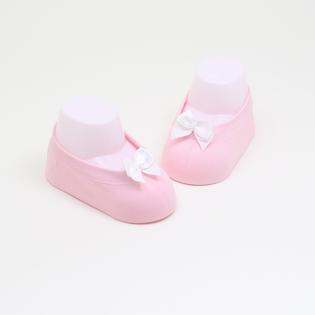 Ribbon-baby socks, Baby Gift Newborn Baby Girl cool Socks with ribbon - 婴儿袜子 - 棉 粉红色