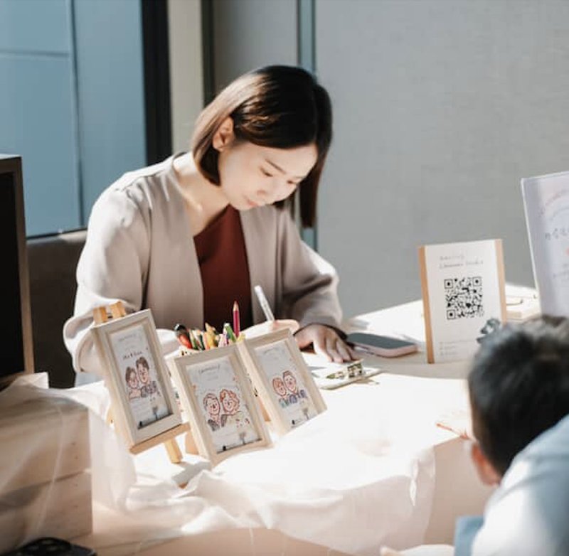 婚礼服务 | 婚礼/企业活动现场似颜绘 婚礼画家 现场绘制 - 其他数码设计 - 纸 多色
