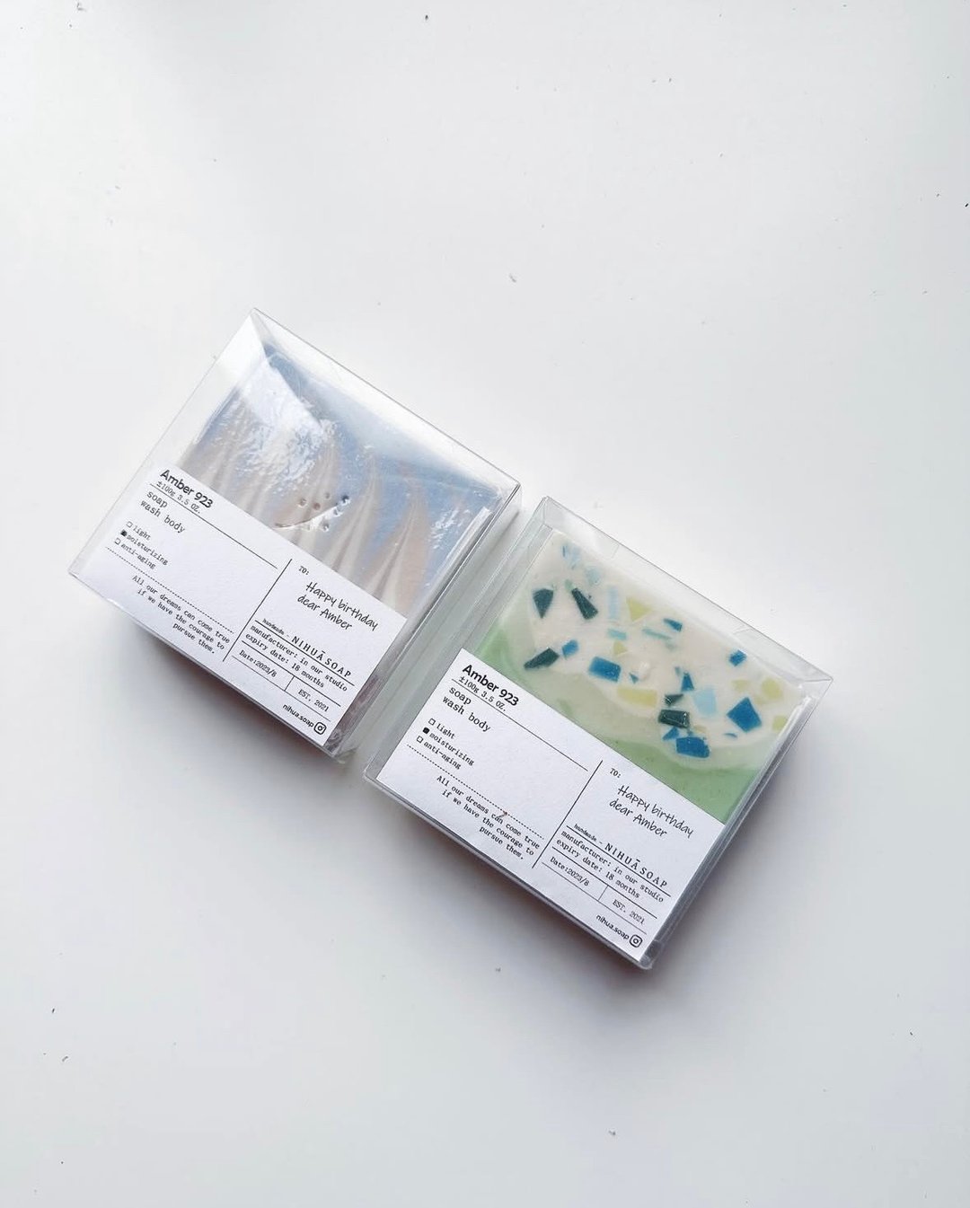 定制礼物 | 极简透视小室精品皂 | 透明系艺廊礼盒 - 植萃手工皂 - 肥皂/手工皂 - 其他材质 白色