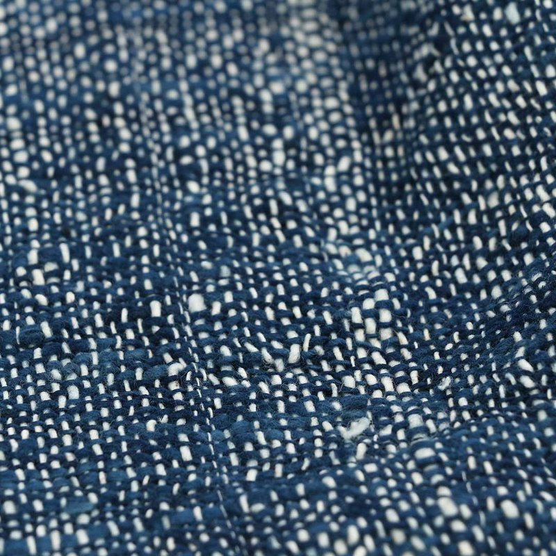 Natural Indigo Dyed Cotton Scarf, Dark Blue - 丝巾 - 棉．麻 蓝色